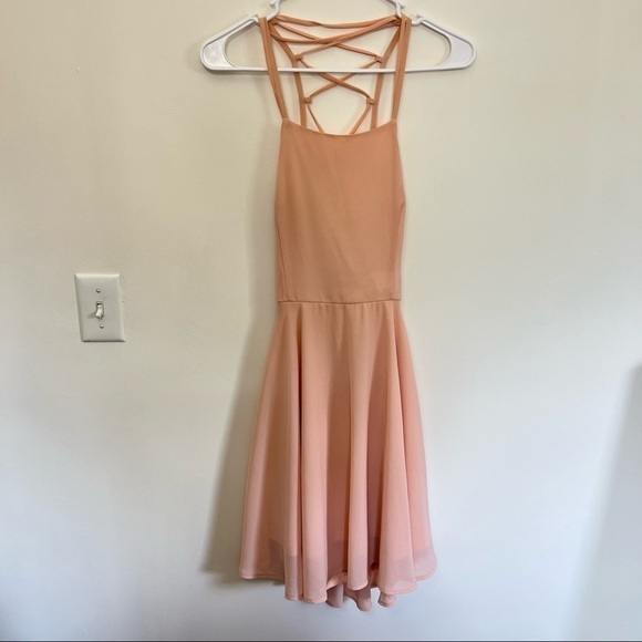 Lulus strappy backless skater dress - Picture 2 of 11